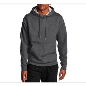 CHAMPION Men's Size Large Power Blend Fleece Sweatshirt Hoodie  Gray Pullover